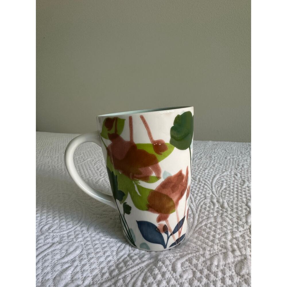 Starbucks Tall Green Floral Mug